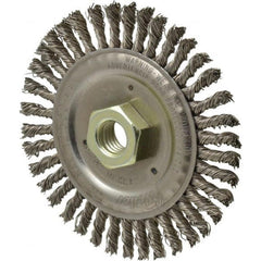 WEILER Weiler 94052 Knotted Wheel Brush 4.5 in Stainless Steel
