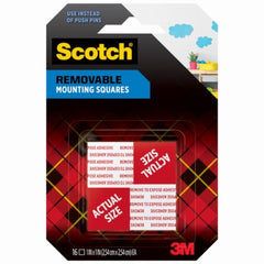 3M 3M Company 108S-SQ-16 Removable Mounting Square 16 Pack