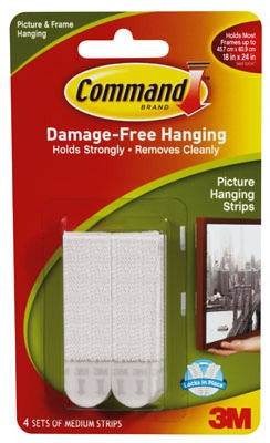 3M 3M Company 17201-4PK-ES Picture Hanging Strips 4 Sets