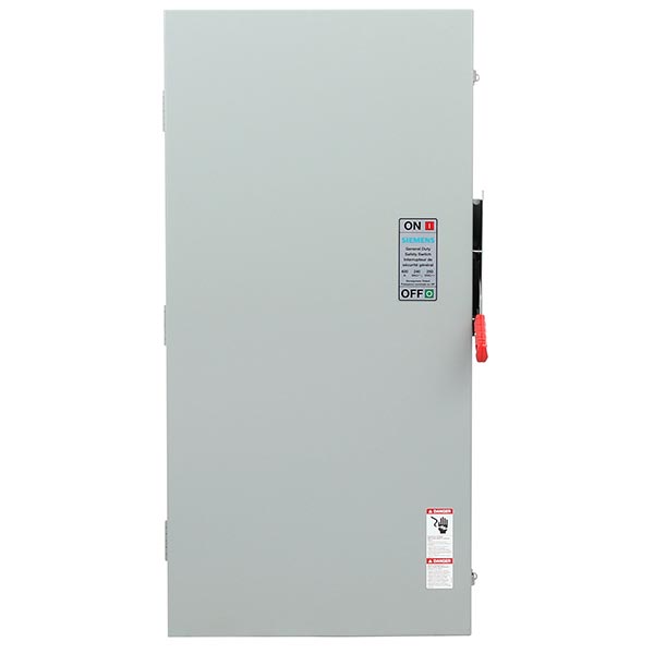 SIEMENS Siemens GF225NRA Low Voltage Circuit Protection General Duty Safety Switch 240 VAC 400 A 2-Pole