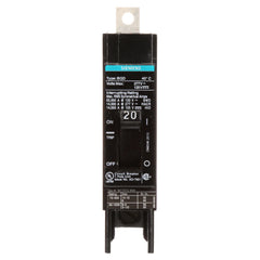 SIEMENS Siemens BQD120 Molded Case Circuit Breaker, 277 VAC, 20 A, 14 kA Interrupt, 1 Pole