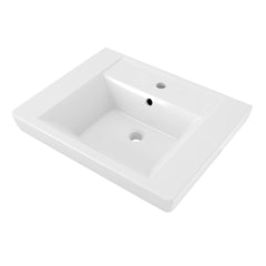 American Standard 0641001.020 Boulevard 24 x 19 in. Rectangular Pedestal Bathroom Sink in White