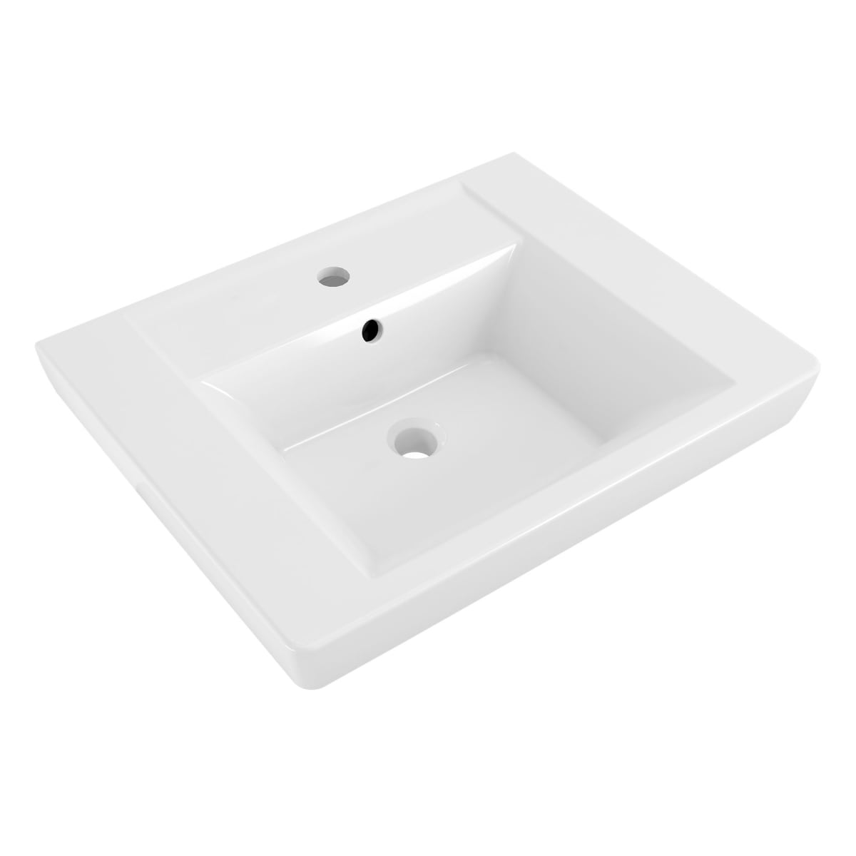 AMERICAN STANDARD American Standard 0641001.020 Boulevard 24 x 19 in. Rectangular Pedestal Bathroom Sink in White