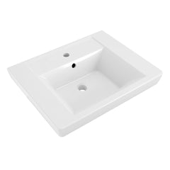 American Standard 0641001.020 Boulevard 24 x 19 in. Rectangular Pedestal Bathroom Sink in White