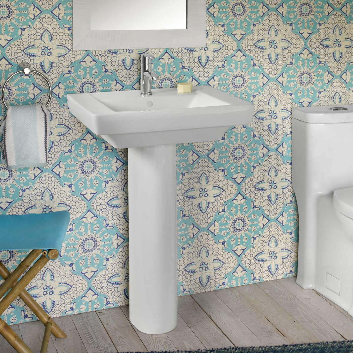 AMERICAN STANDARD American Standard 0641001.020 Boulevard 24 x 19 in. Rectangular Pedestal Bathroom Sink in White