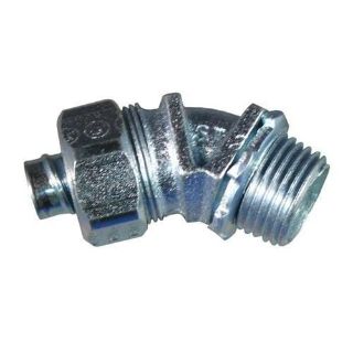 APPLETON Appleton ST-4550 Liquid Tight Oiltight Raintight Conduit Connector 1/2 in Trade 45 deg