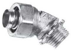APPLETON Appleton ST-4550 Liquid Tight Oiltight Raintight Conduit Connector 1/2 in Trade 45 deg