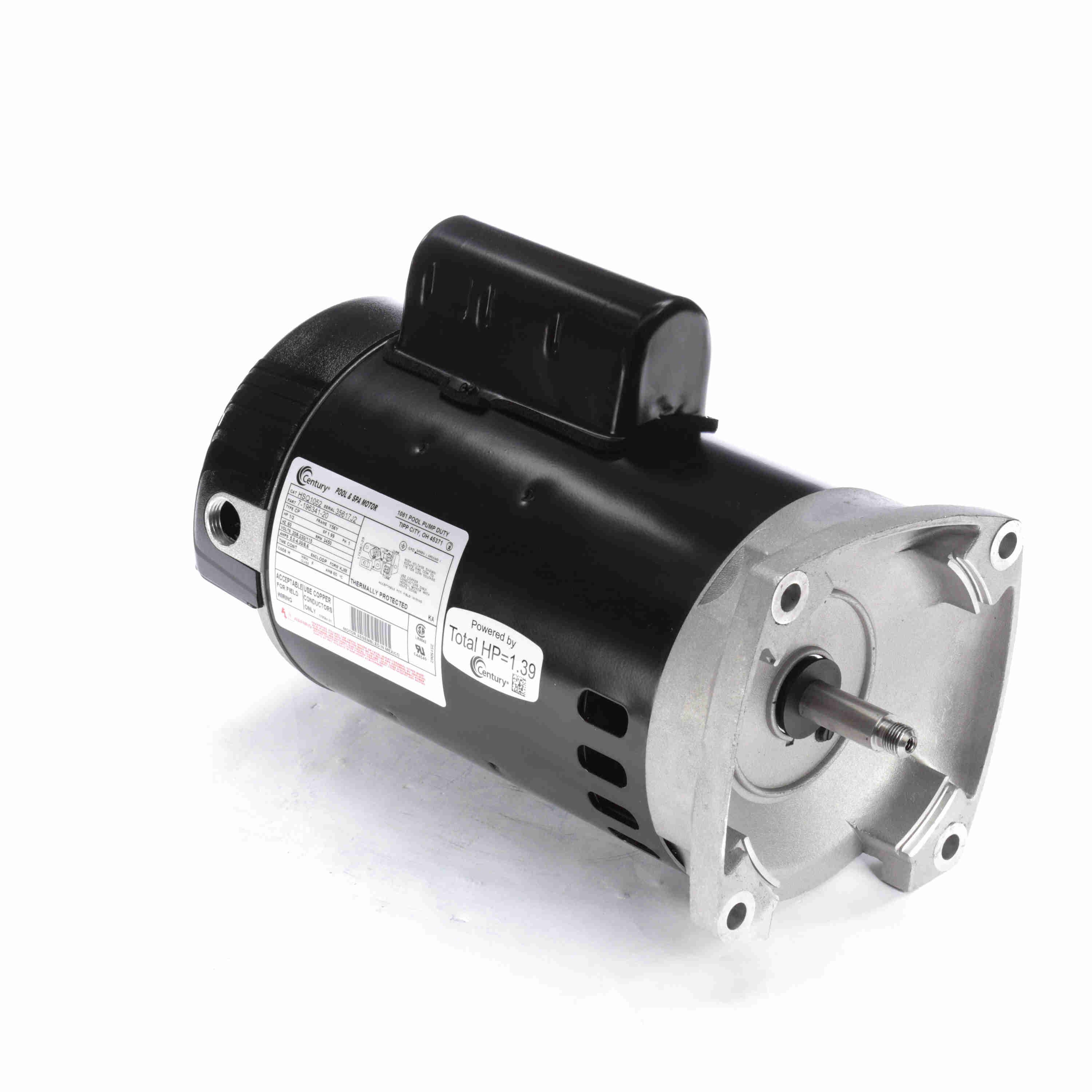CENTURY MOTORS UHSQ1052 POOL & SPA PUMP MOTORS