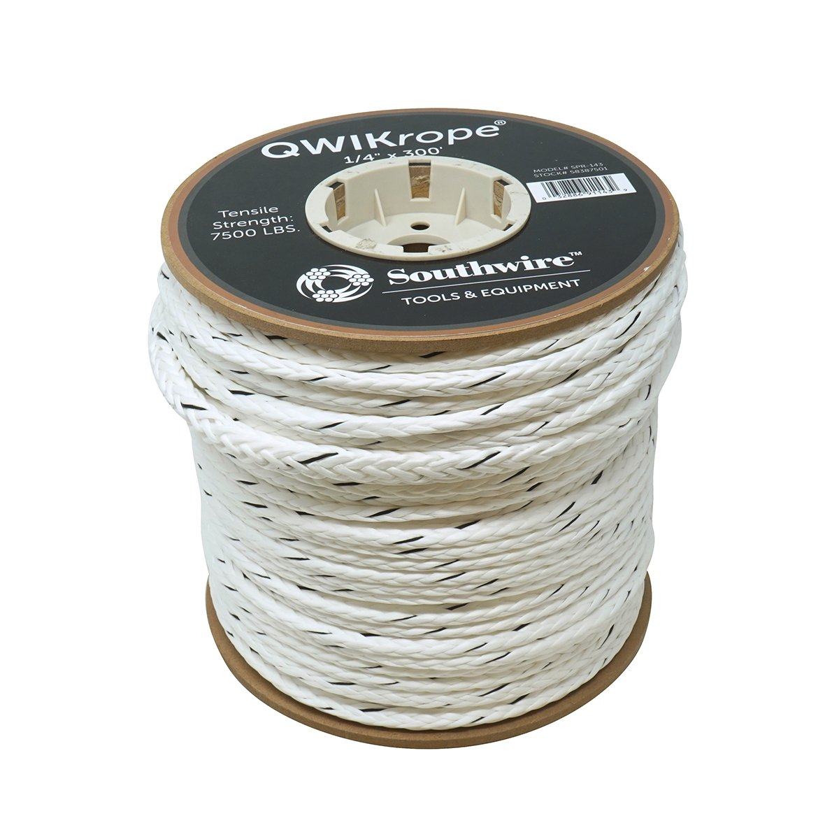 DIVERSITECH Southwire 58387501 QWIKrope 1/4 x 300ft UHMWPE Rope 7500 lb