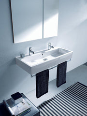 Duravit 0454120024 Vero 47-1/4 x 18-1/2 in. Rectangular Wall Mount Bathroom Sink in White