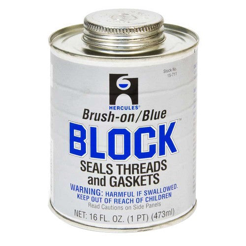 OATEY Oatey 15711 Hercules Block All-Purpose Thread and Gasket Sealant, 1 pt Screw Cap Can With Brush