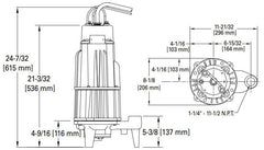 ZOELLER Zoeller 840-0004 Grinder Pump 2HP 230V (1-1/4 Inch)