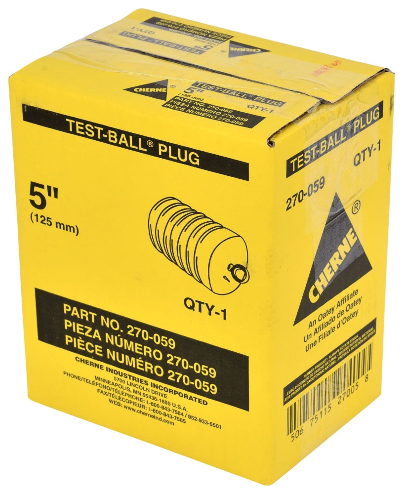 CHERNE Cherne 270059 Test-Ball Plug 5 Inch 13 PSI