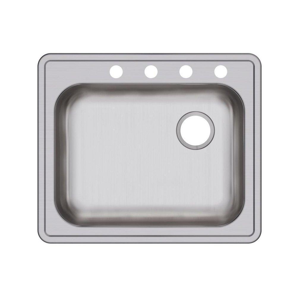 DAYTON Dayton GE12521R4 Kitchen Sink 25 x 21-1/4 Drop-In Sink with Right Drain