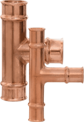 SPORLAN Sporlan 770707 Copper Tee, 1-1/8 Crimp ZoomLock Flame-Free