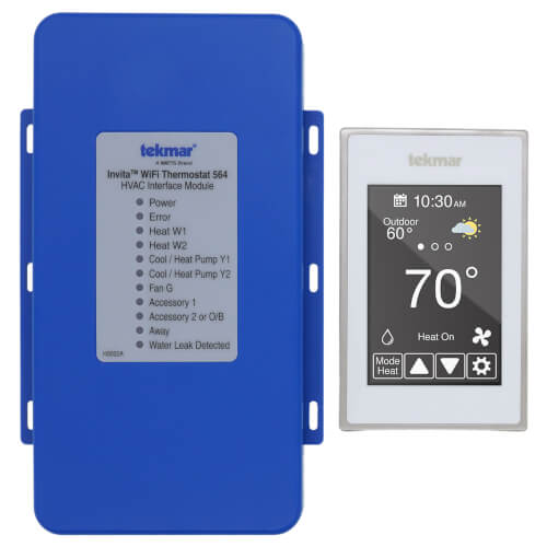 TEKMAR Tekmar Controls 564 Invita WiFi Thermostat White