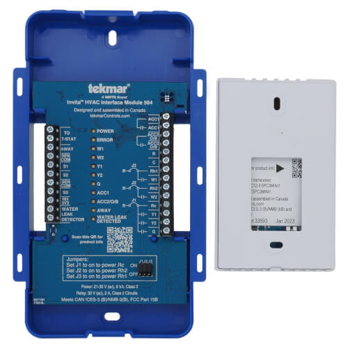 TEKMAR Tekmar Controls 564 Invita WiFi Thermostat White