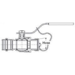 VIEGA Viega 79876 3/4 x 3/4 ProPress x Garden Hose 250 PSI CWP Lead-Free 316 Stainless Steel Ball C87700 Bronze Body Full Port Lever Handle Ball Valve