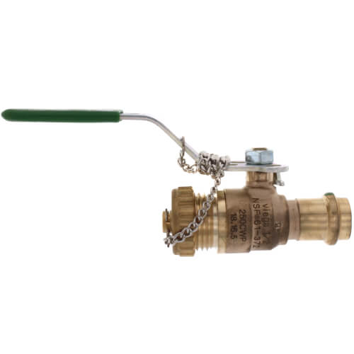 VIEGA Viega 79875 1/2 ProPress x 3/4 Hose Bronze Full Port Ball Valve w/ Lockable Metal Handle (Lead Free)