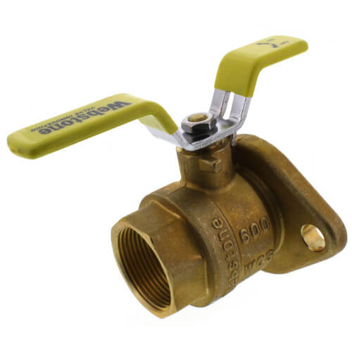 WEBSTONE Webstone H-40405 1-1/4 FIP x Flange Non-Potable Isolator Uni-Flange Ball Valve Full Port Forged Brass Ball Valve