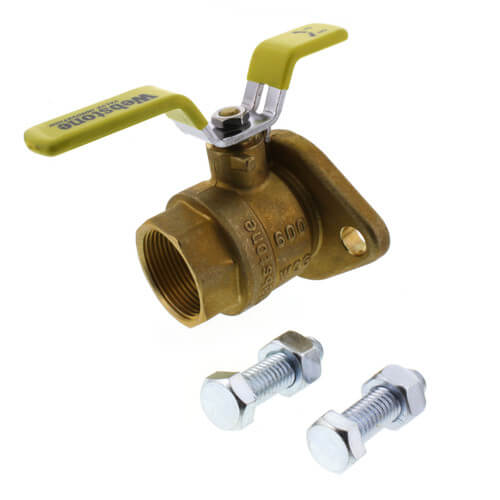 WEBSTONE Webstone H-40405 1-1/4 FIP x Flange Non-Potable Isolator Uni-Flange Ball Valve Full Port Forged Brass Ball Valve