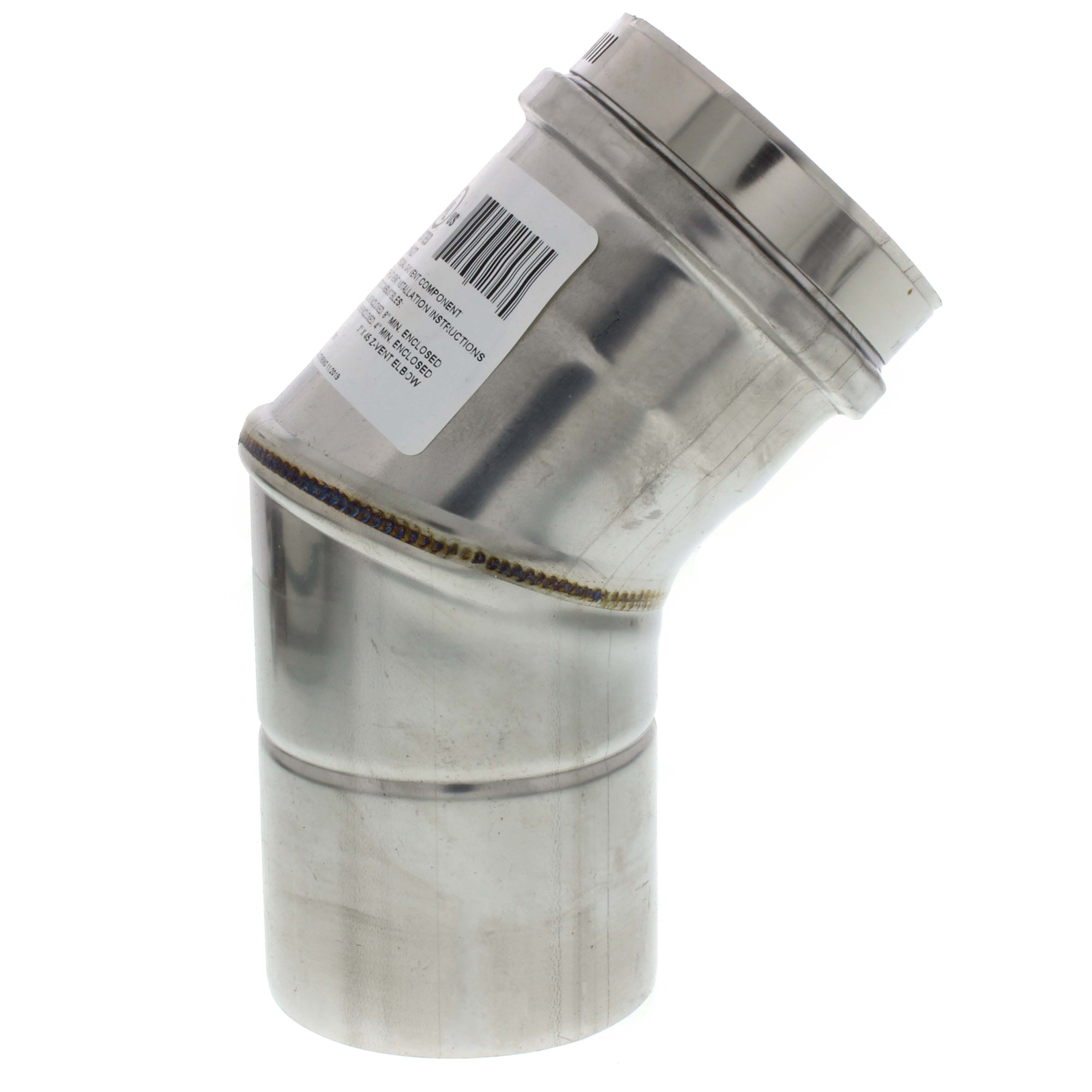 Z-FLEX Z-Flex 2SVEEWCF0345 Z-Vent Single Wall Elbow 3 Diameter