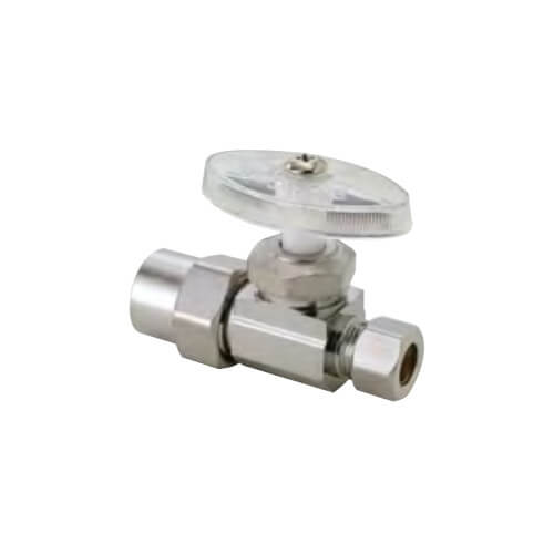 BRASSCRAFT BrassCraft PR14XR 1/2 x 3/8 in. Solvent Weld x OD Compression Knurled Straight Supply Stop Valve