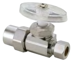 BRASSCRAFT BrassCraft PR14XR 1/2 x 3/8 in. Solvent Weld x OD Compression Knurled Straight Supply Stop Valve