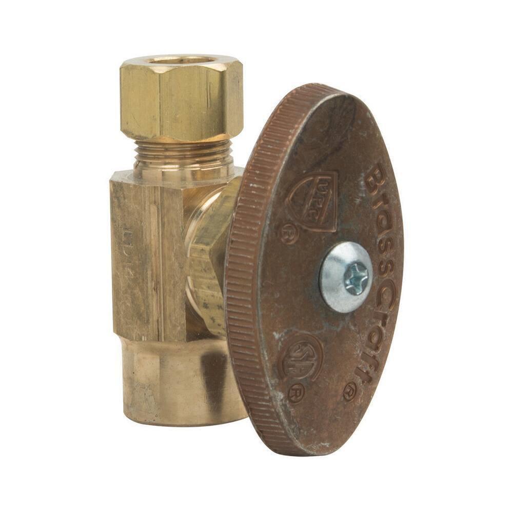 BRASSCRAFT BrassCraft R14XR Straight Valve 1/2 x 3/8 Inch Lead-Free
