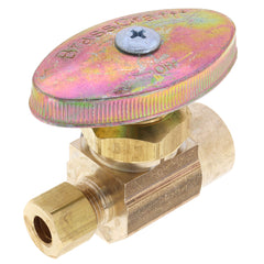 BRASSCRAFT BrassCraft R04XR R04 Series 1/2 x 1/4 in. Sweat x Compression Knurled Oval Handle Straight Supply Stop Valve