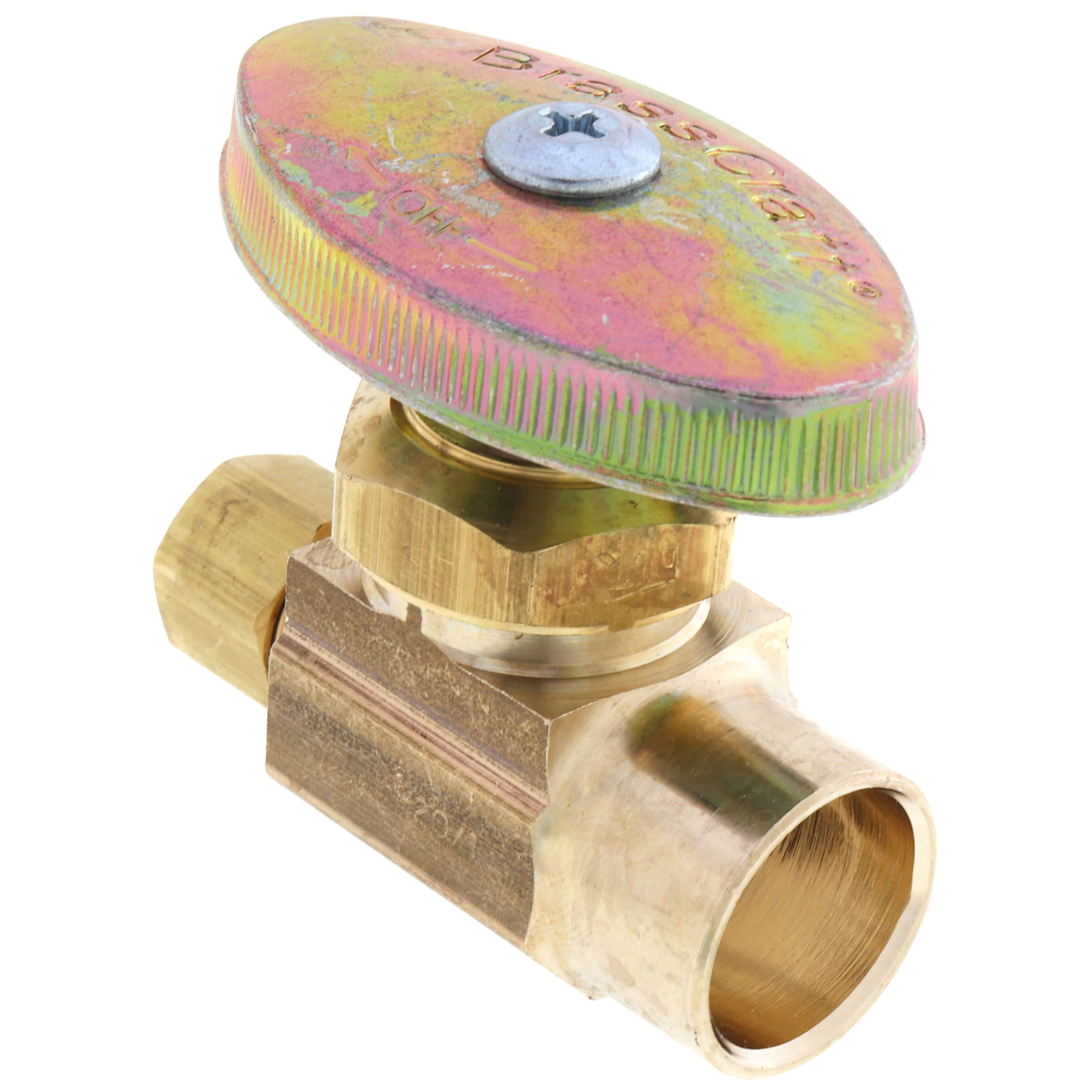 BRASSCRAFT BrassCraft R04XR R04 Series 1/2 x 1/4 in. Sweat x Compression Knurled Oval Handle Straight Supply Stop Valve