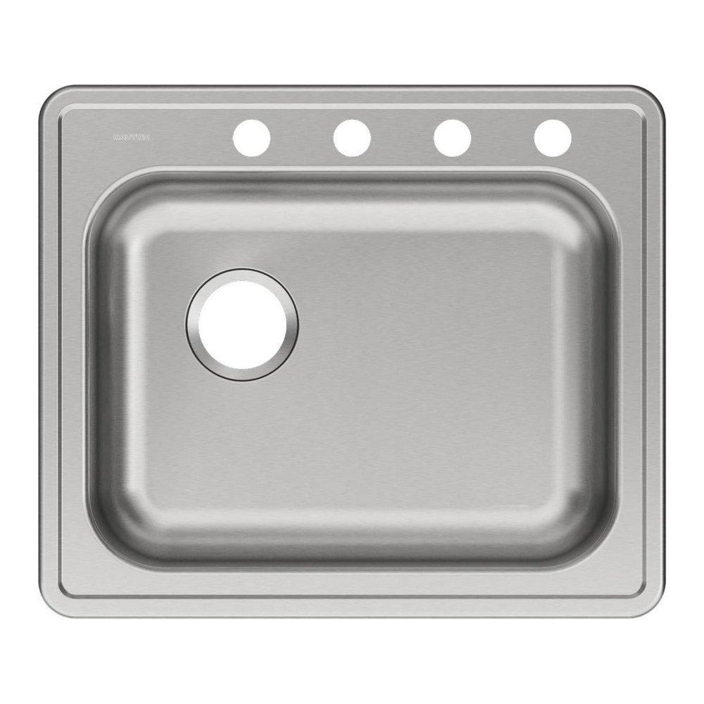 DAYTON Dayton GE12521L4 Stainless Steel 25 x 21-1/4 Drop-in Sink with 4 Holes