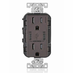 LEVITON Leviton T5635-B USB Dual Type-C Wall Outlet Charger