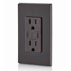 LEVITON Leviton T5635-B USB Dual Type-C Wall Outlet Charger