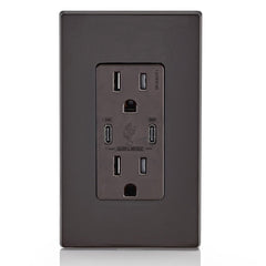 LEVITON Leviton T5635-B USB Dual Type-C Wall Outlet Charger