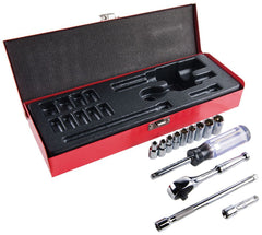 KLEIN TOOLS Klein 65500 1/4-Inch Drive Socket Wrench Set 13-Piece