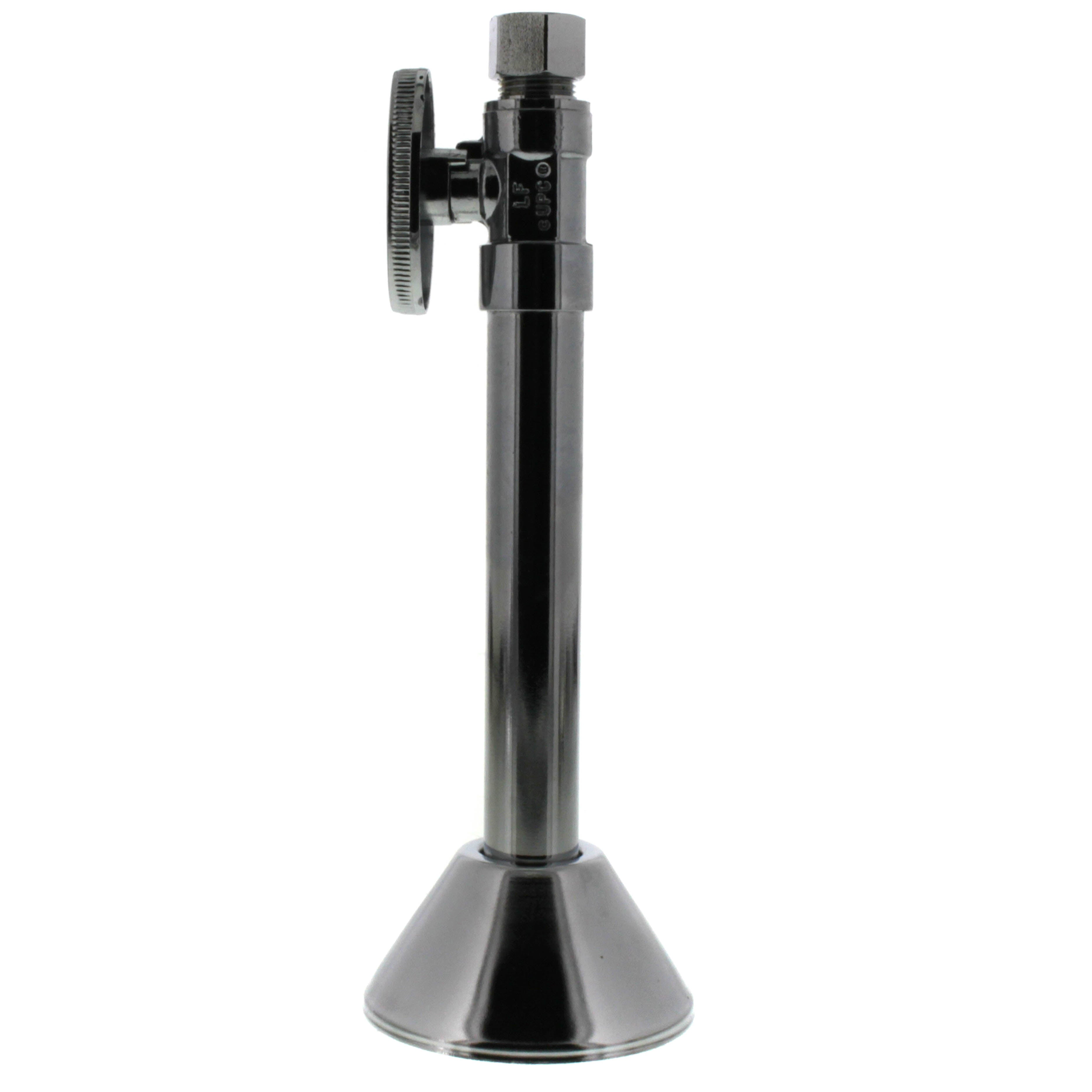 MATCO-NORCA Matco-Norca 26-1040LF 1/2 Sweat x 3/8 OD Comp Straight Stop w/ 5 Ext. & Bell Escutcheon Lead Free