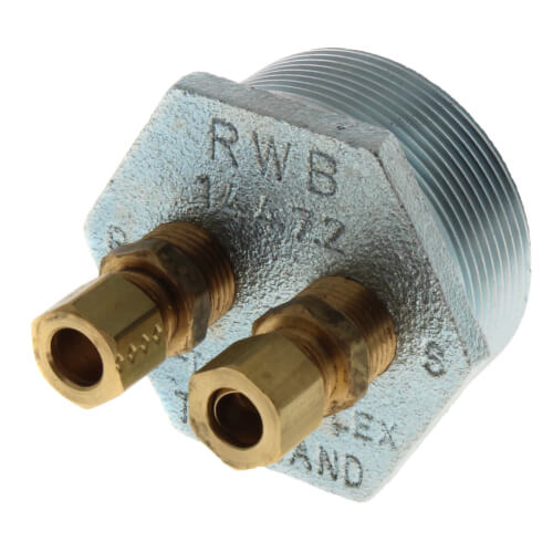 RW BECKETT Beckett 14468 2 in NPT 3-Way Tap Duplex Tank Bushing