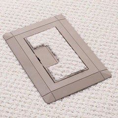 STEEL CITY Steel City E9761B Single-Gang Rectangular Floor Box Cover w/ Carpet Flange - Brown