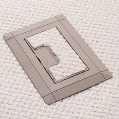 STEEL CITY Steel City E9761B Single-Gang Rectangular Floor Box Cover w/ Carpet Flange - Brown