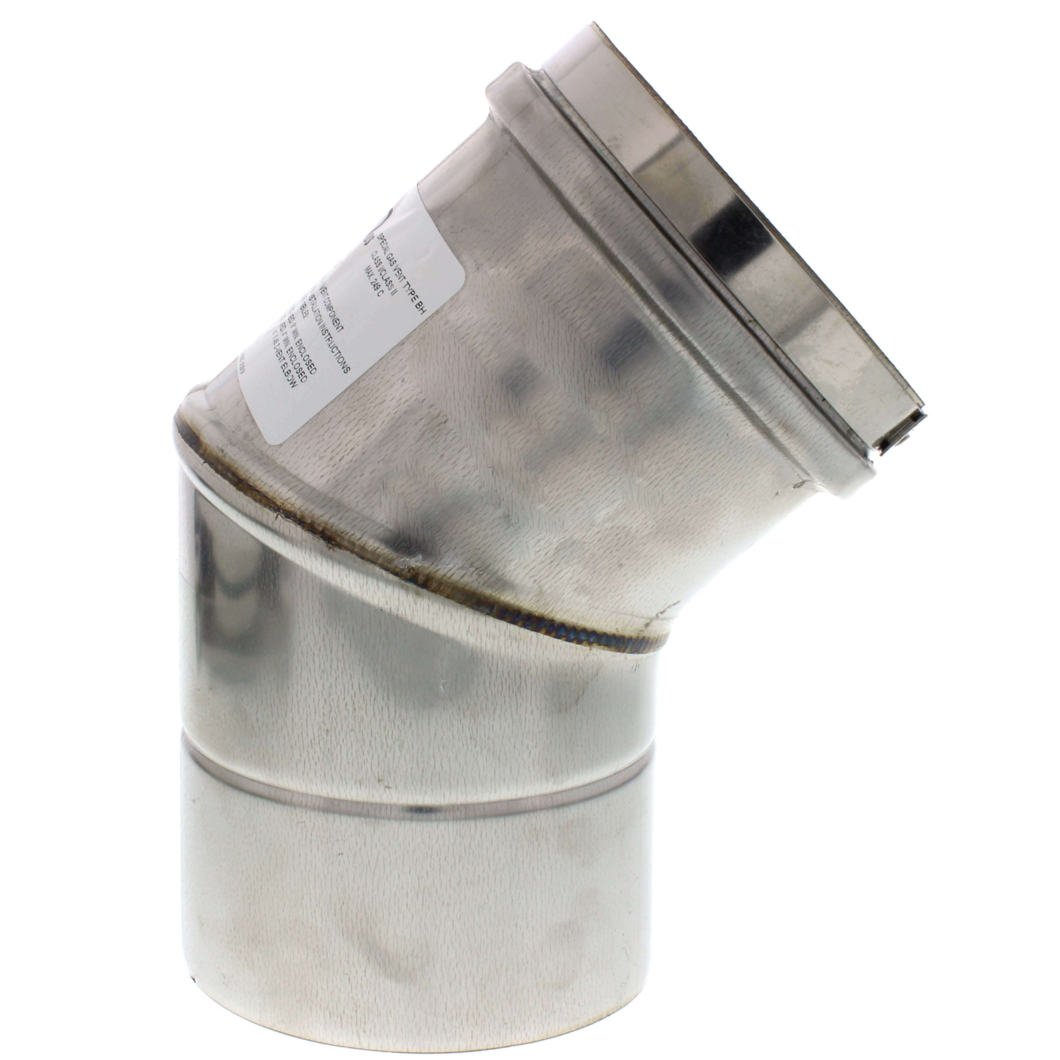 Z-FLEX Z-FLEX 2SVEEWCF0445 4 x 45 Z-Vent Single Wall Elbow