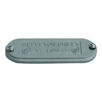 APPLETON Appleton K125&150-CM Blank Conduit Body Cover 1-1/4 to 1-1/2 in