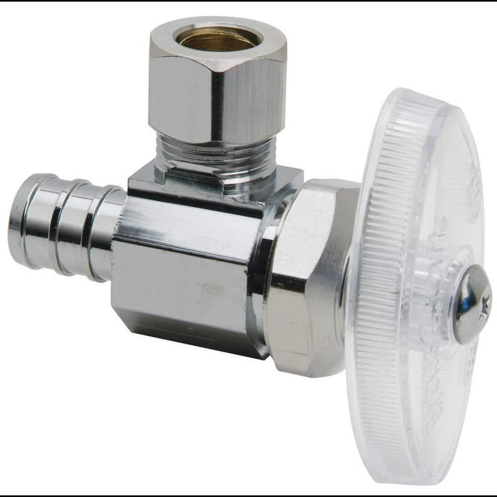 BRASSCRAFT BrassCraft BRPX19XC PEX Barbed x OD Compression Knurled Handle Angle Supply Stop Valve