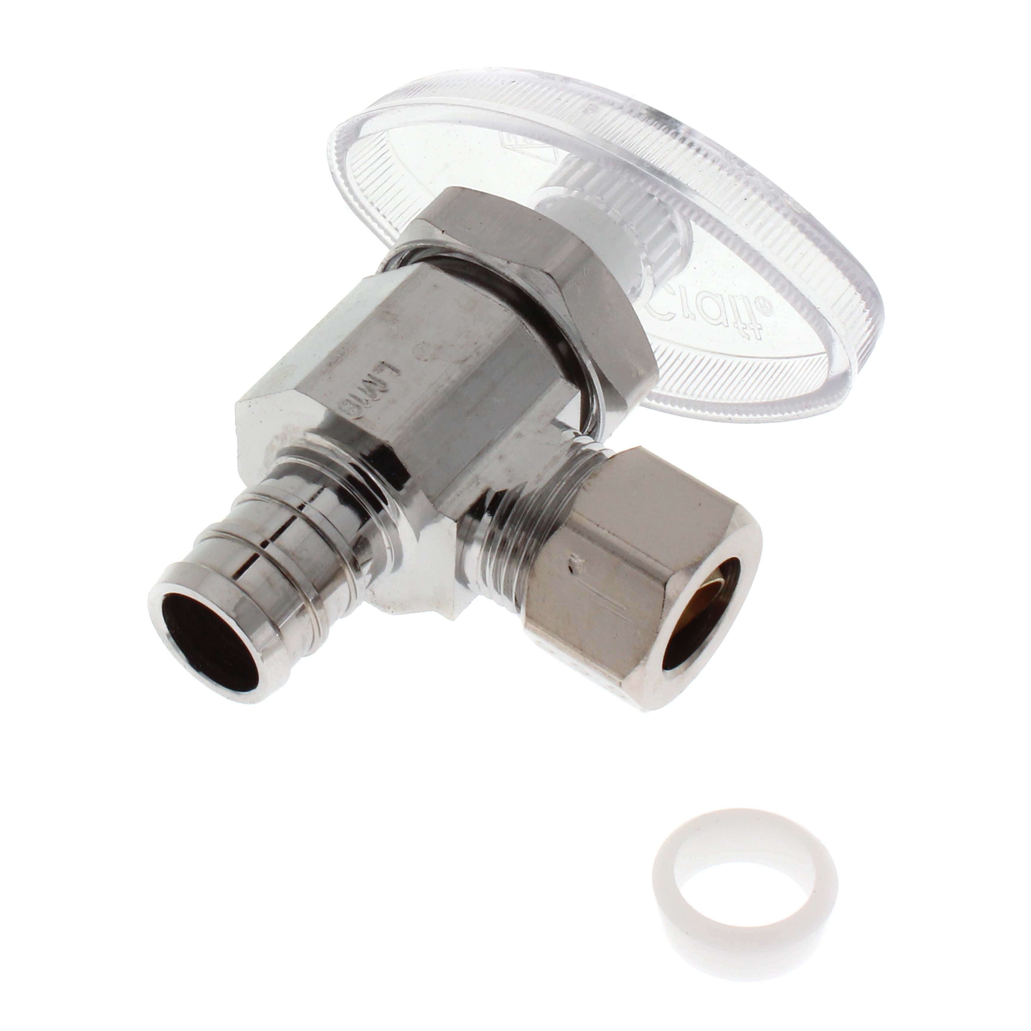 BRASSCRAFT BrassCraft BRPX19XC PEX Barbed x OD Compression Knurled Handle Angle Supply Stop Valve