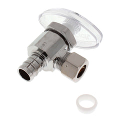 BRASSCRAFT BrassCraft BRPX19XC PEX Barbed x OD Compression Knurled Handle Angle Supply Stop Valve