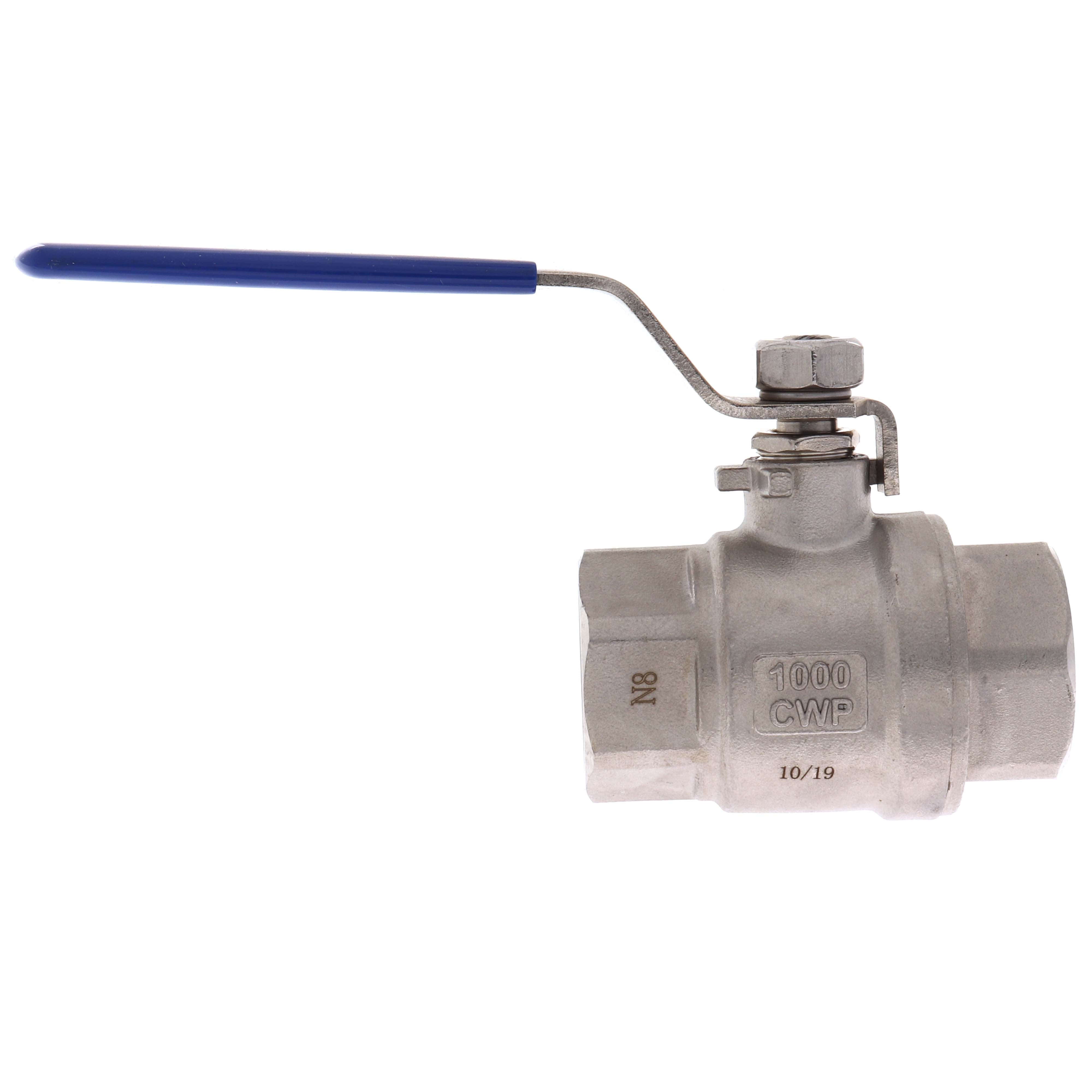 BOSHART Boshart SSBV304-10 1 FPT Stainless Steel Full-Port 2-Piece Ball Valve 1000 PSI CWP LF