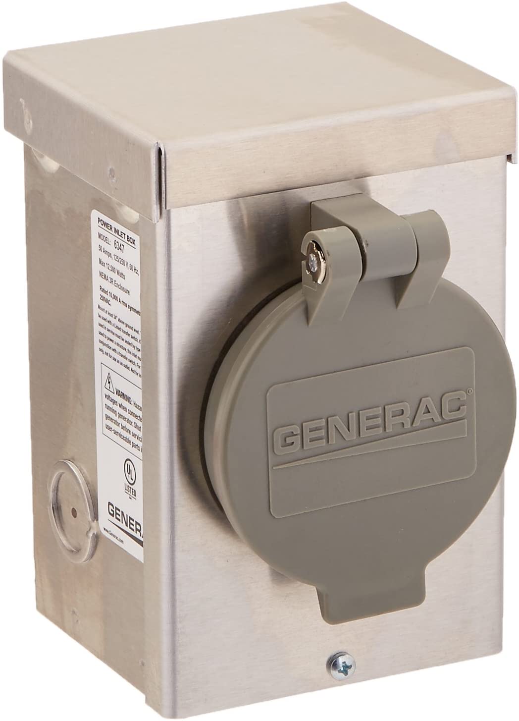 GENERAC Generac 6347 Generator Power Inlet Box 125/250 VAC 50 Amp 12500 Watt