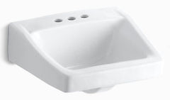 KOHLER KOHLER 1728-0 Chesapeake 19-1/4 x 17-1/4 in. Rectangular Wall Mount Bathroom Sink