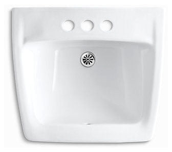 KOHLER KOHLER 1728-0 Chesapeake 19-1/4 x 17-1/4 in. Rectangular Wall Mount Bathroom Sink