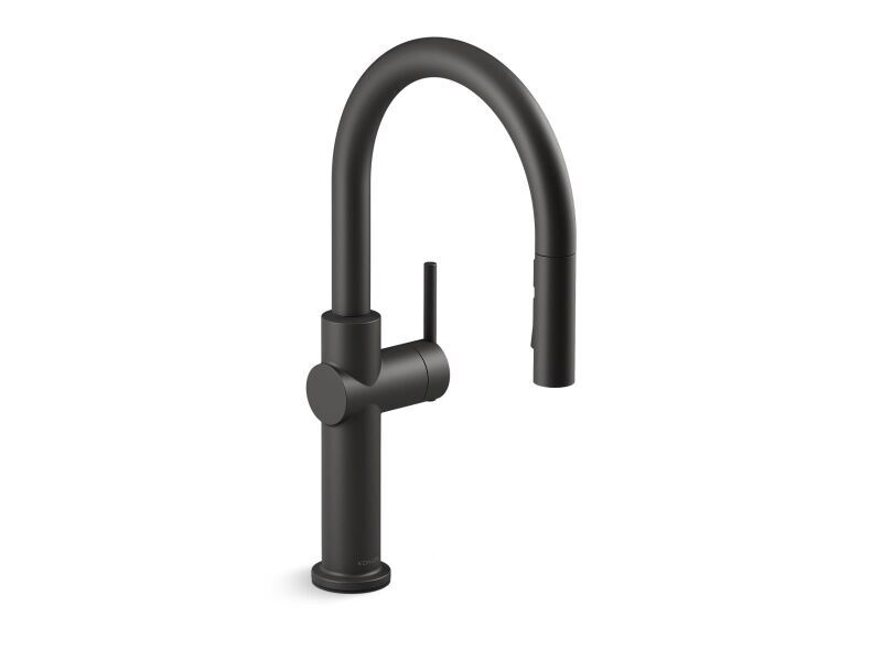 KOHLER KOHLER 22972-BL Crue Single Handle Pull Down Kitchen Faucet in Matte Black
